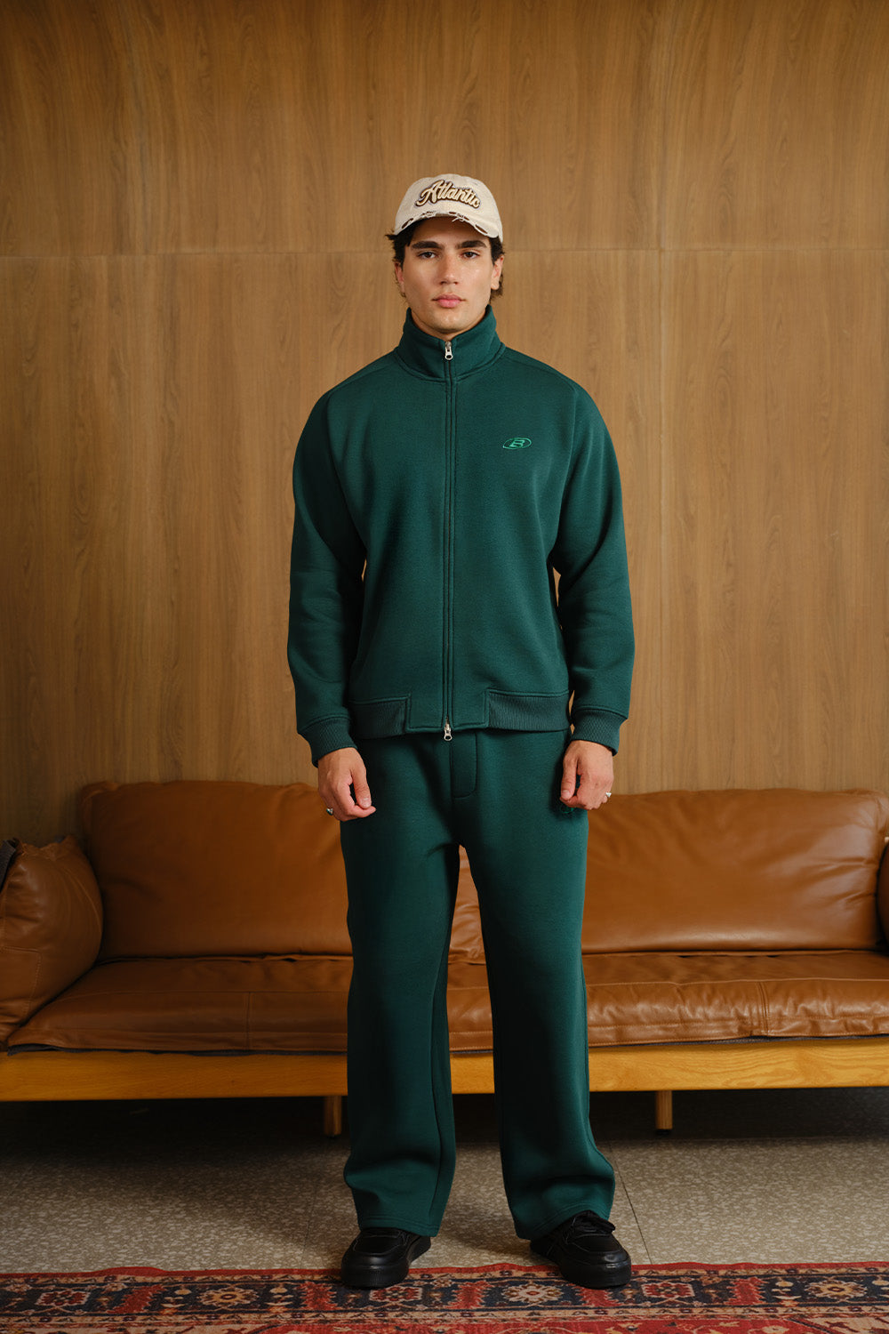 CEO Green High Neck Zipper Jacket - BonkersCorner