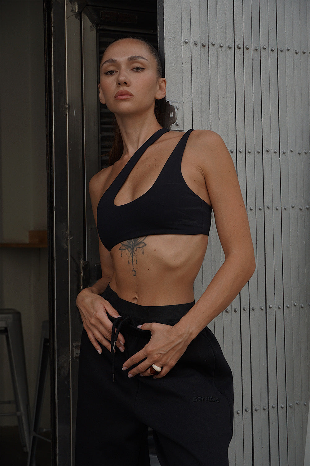 Dusty Black Joggers - BonkersCorner