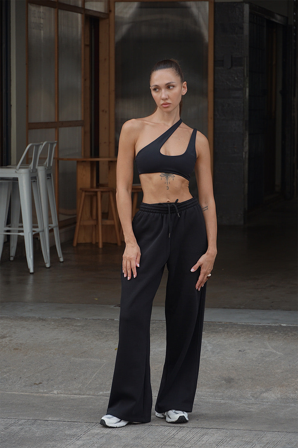 Dusty Black Joggers - BonkersCorner