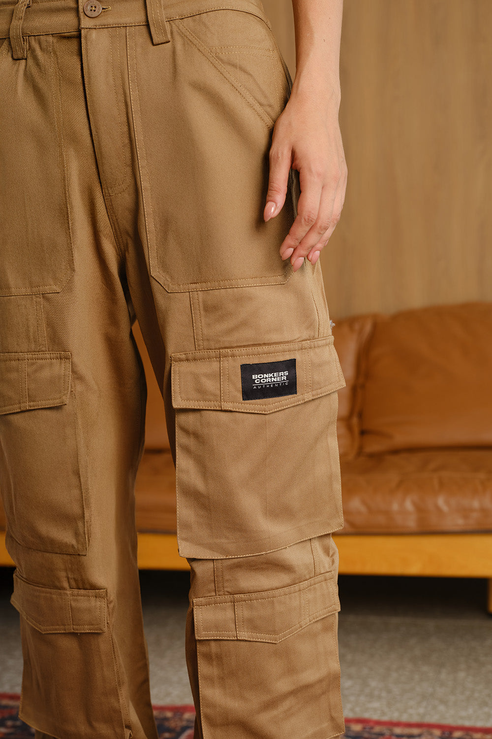 Dusty Brown 8 Pockets Cargo Pant - BonkersCorner