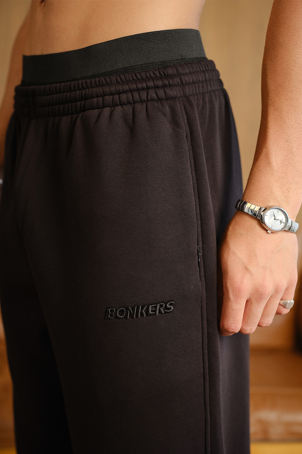 Dusty Black Joggers - BonkersCorner