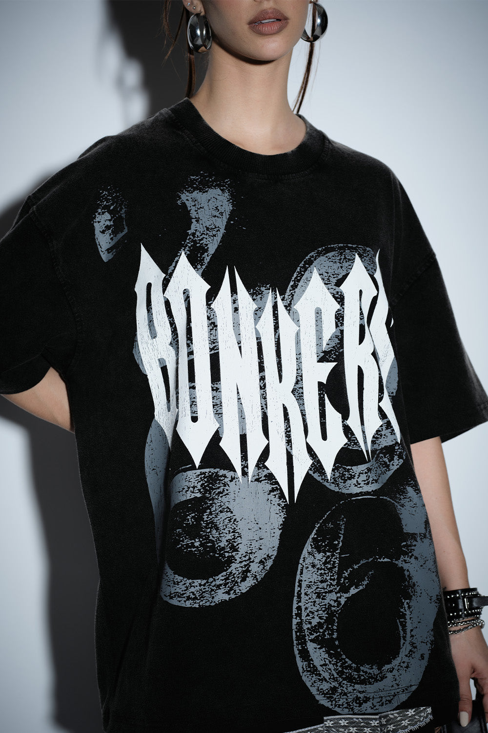 Gothic Spikes Oversized T-shirt - BonkersCorner