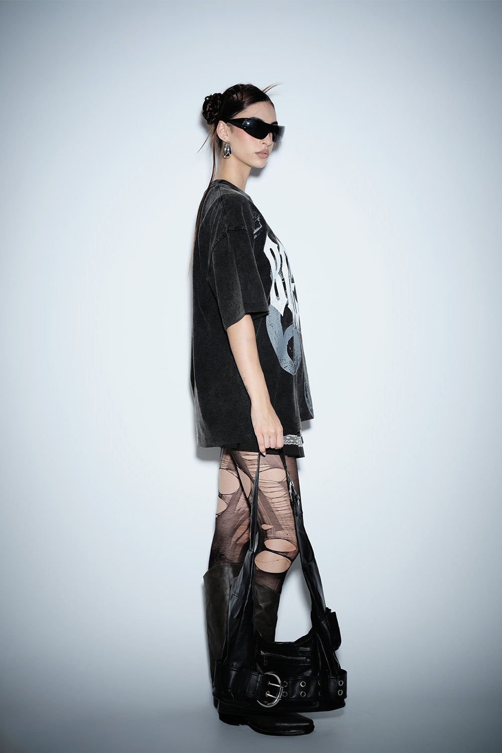 Gothic Spikes Oversized T-shirt - BonkersCorner