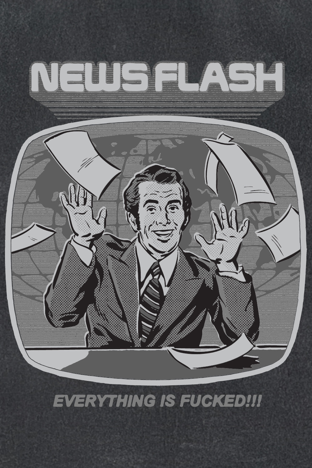 News Flash Oversized T-Shirt - BonkersCorner