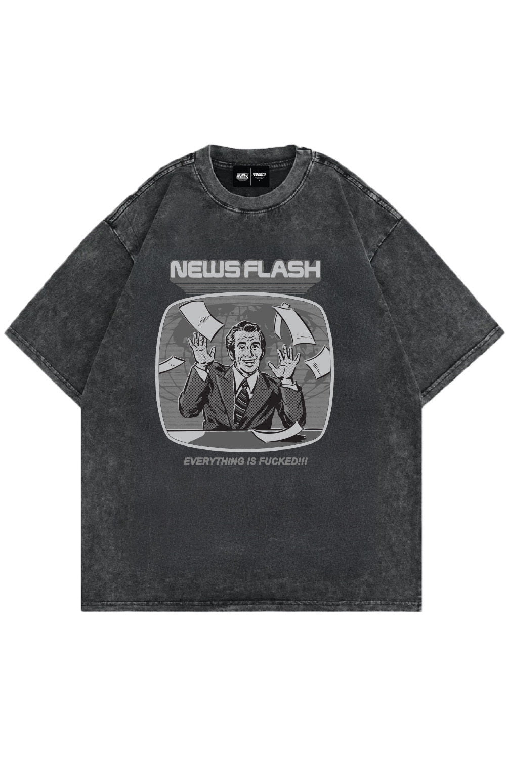 News Flash Oversized T-Shirt - BonkersCorner