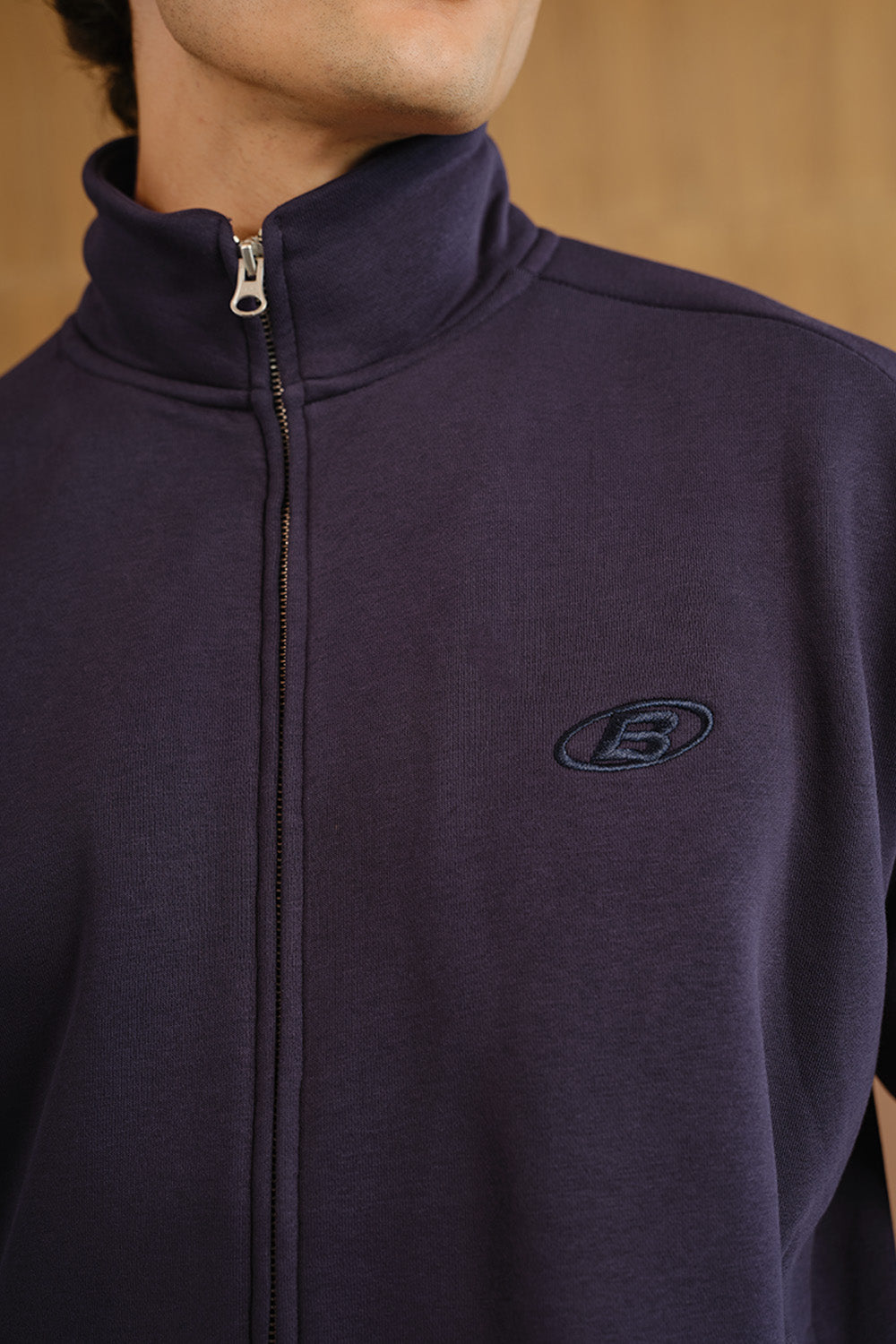 Blue Void High Neck Zipper Jacket - BonkersCorner