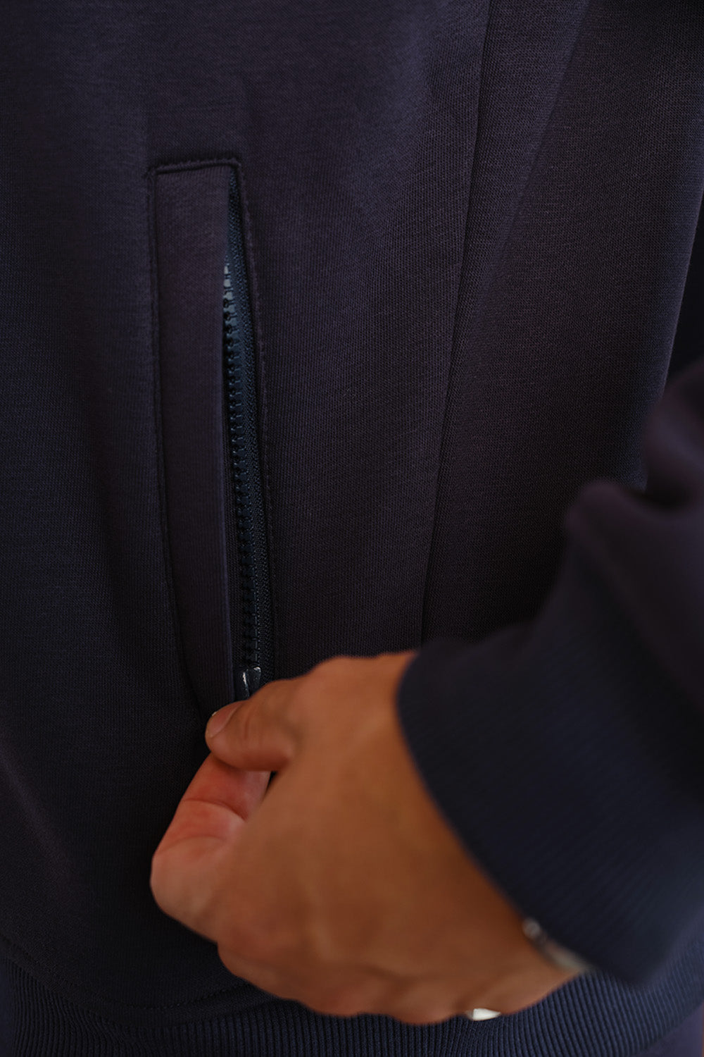 Blue Void High Neck Zipper Jacket - BonkersCorner