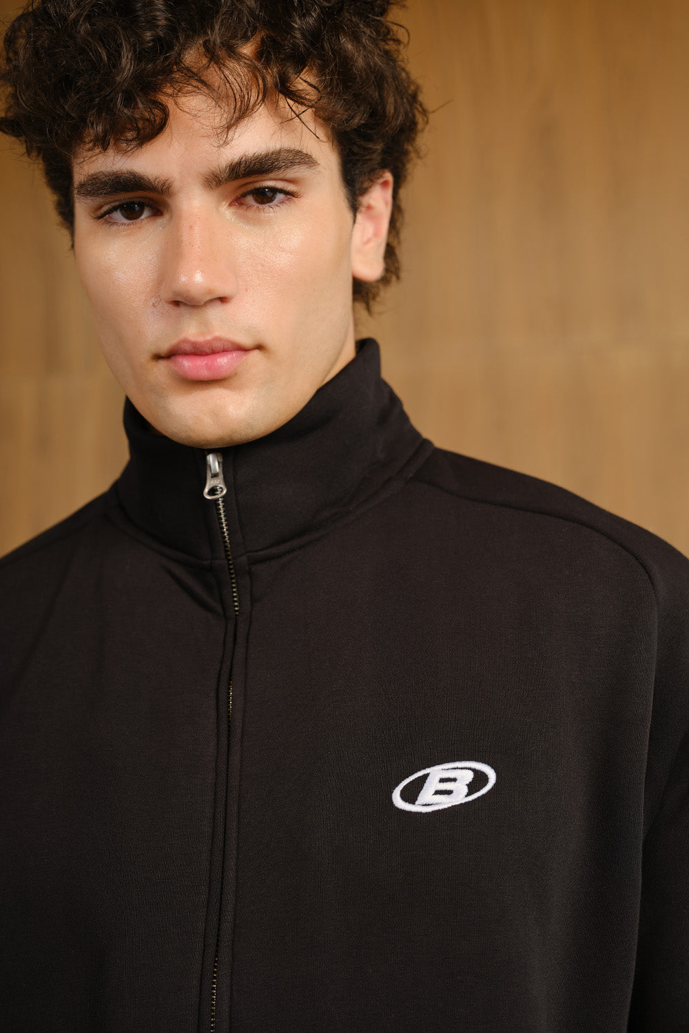 Phantom Black High Neck Zipper Jacket - BonkersCorner