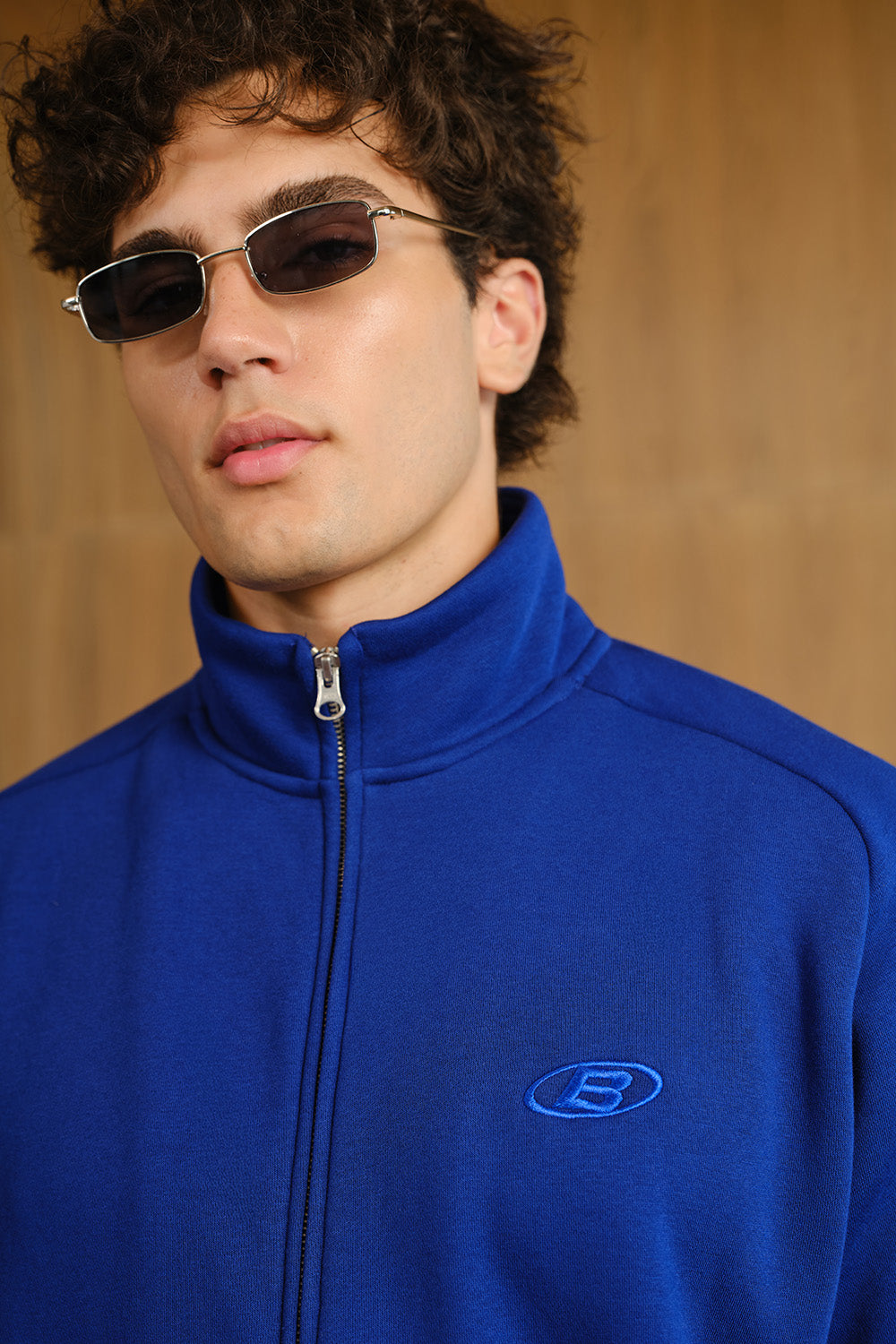 Sapphire Static High Neck Zipper Jacket - BonkersCorner