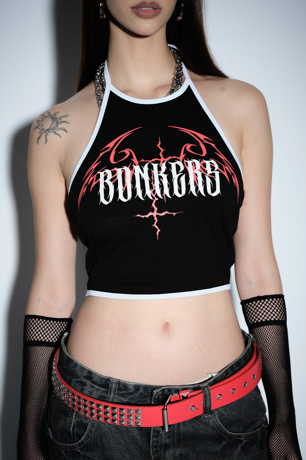 Scar Glyph Halter Neck Top - BonkersCorner