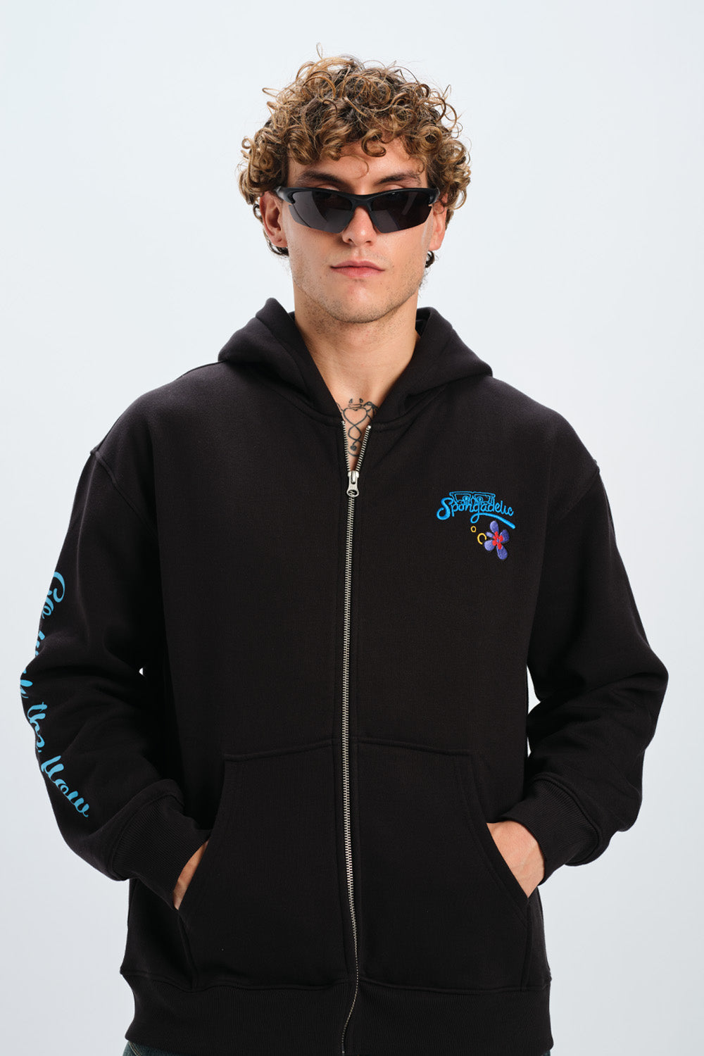 SpongeBob Embroidered Zipper Jacket - BonkersCorner