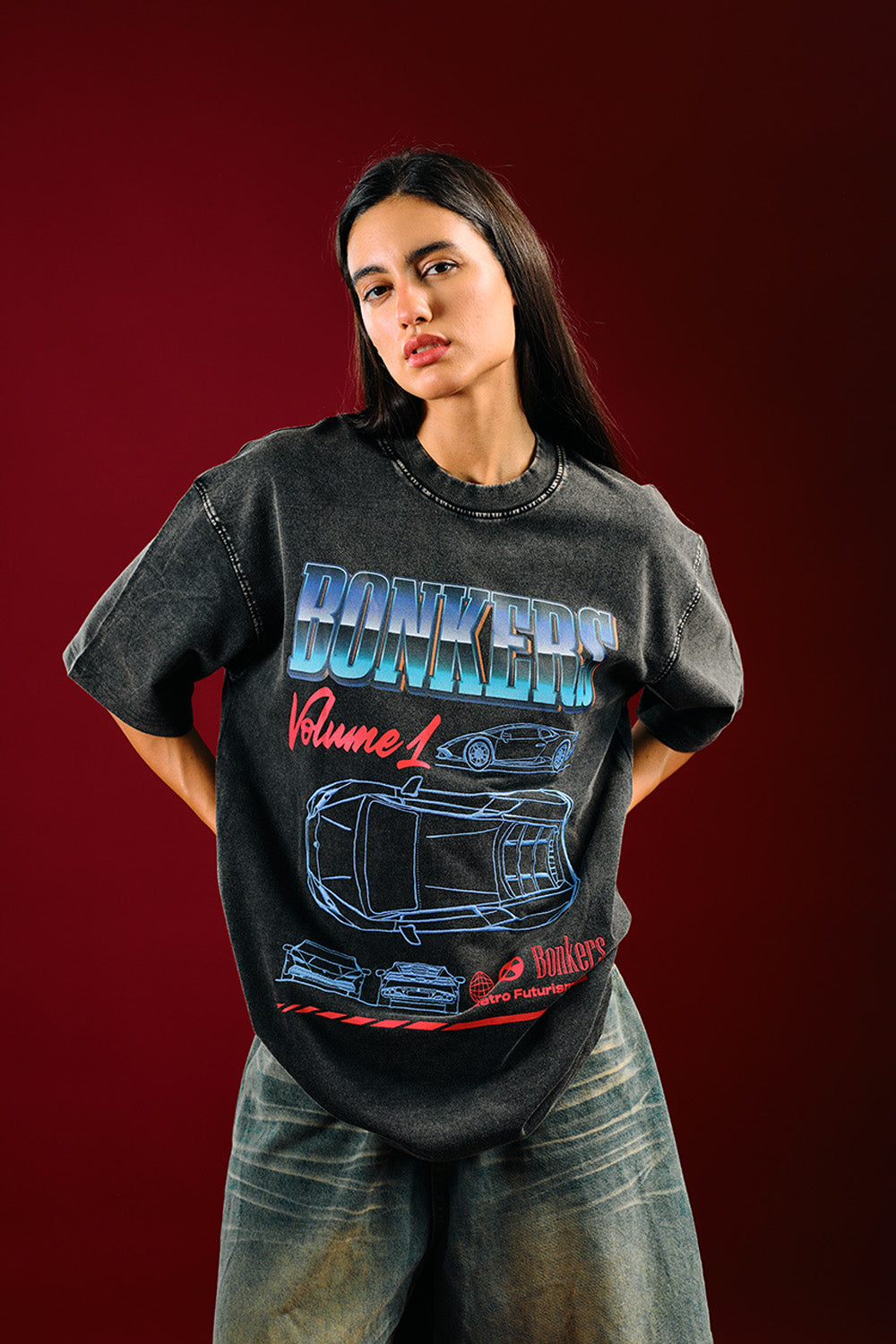 Synthwave Oversized T-shirt - BonkersCorner
