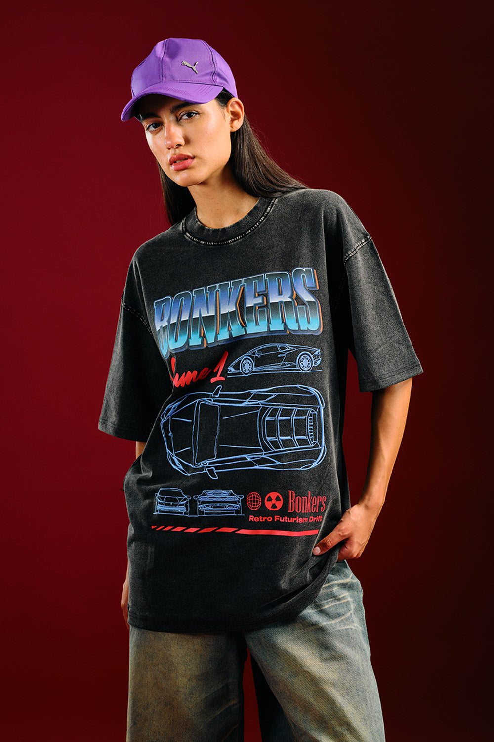 Synthwave Oversized T-shirt - BonkersCorner