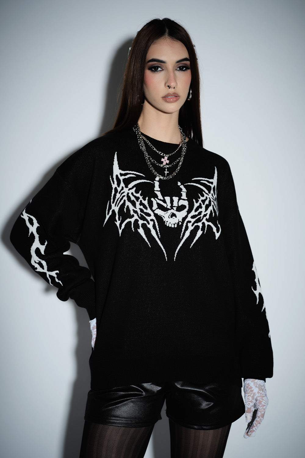 The Gothic Skull Sweatshirt - BonkersCorner