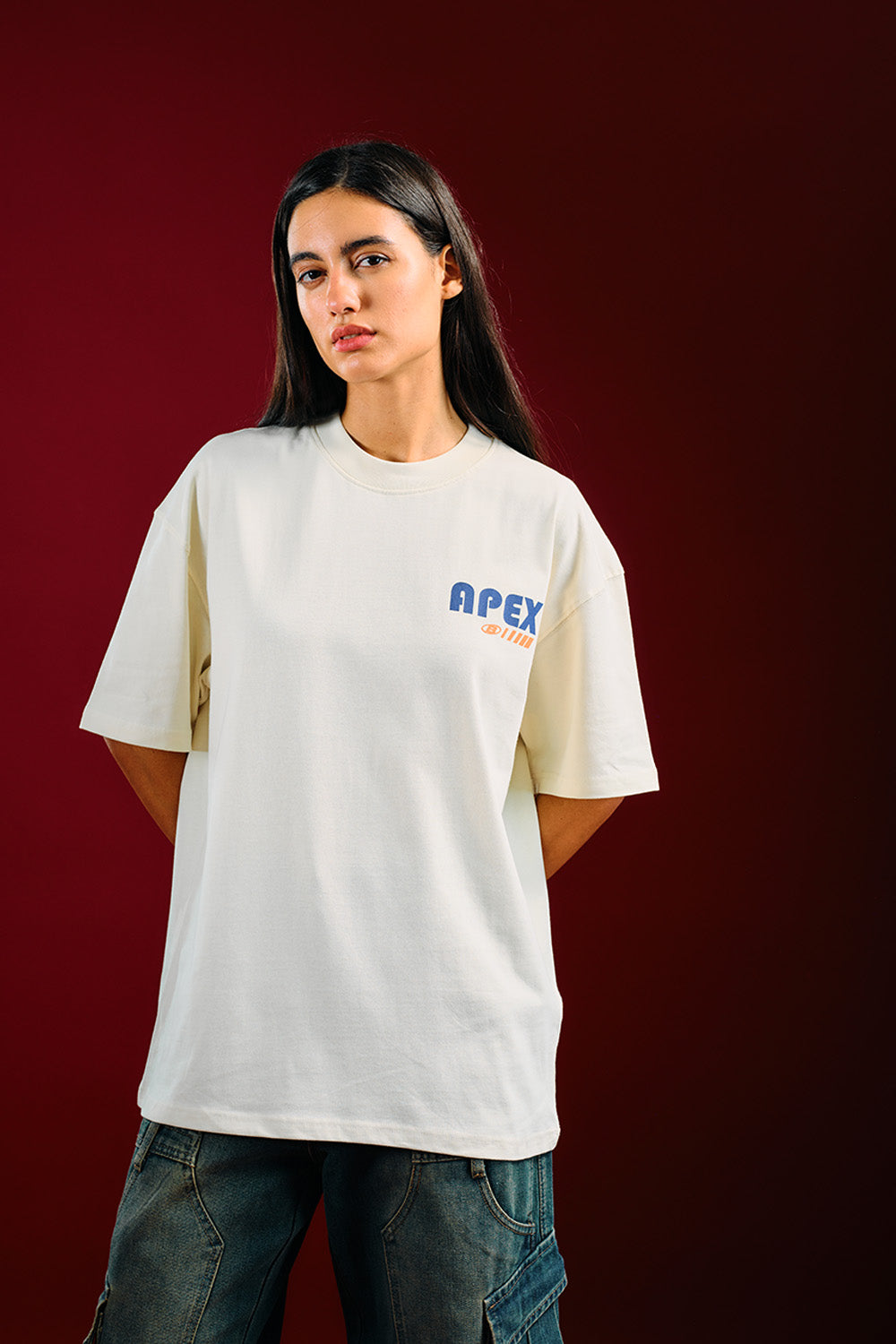 White Apex Beyond Oversized T-shirt - BonkersCorner