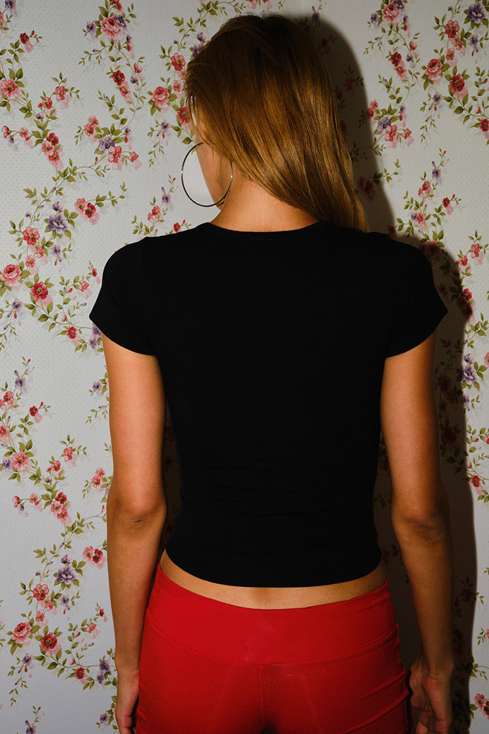 Wild Cat Beaded Embroidery Baby Tee - BonkersCorner