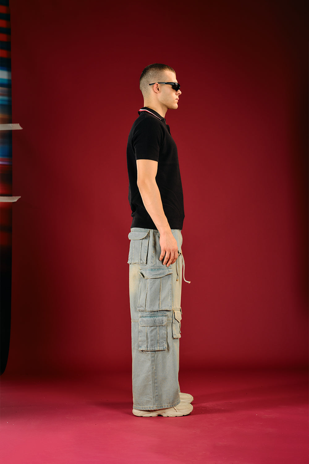 Yellowish Blue Denim Cargo - BonkersCorner