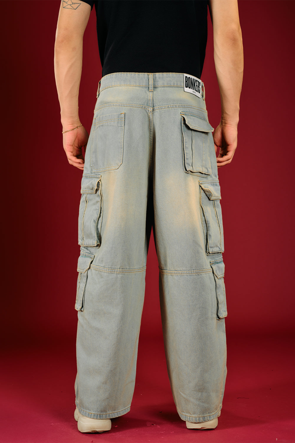Yellowish Blue Denim Cargo - BonkersCorner