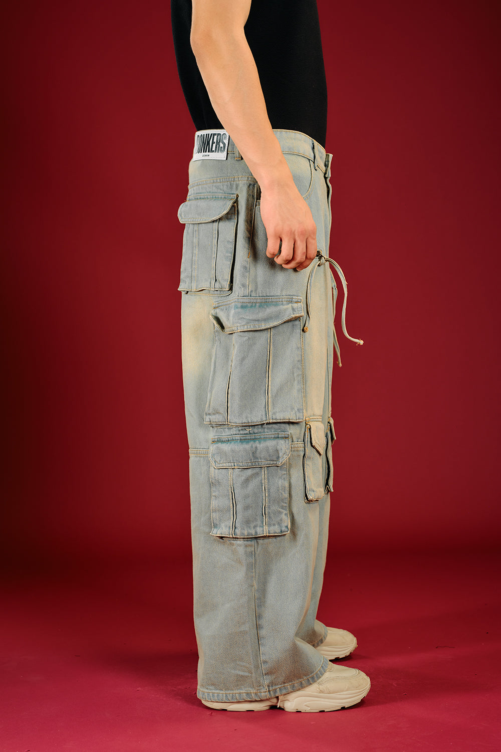Yellowish Blue Denim Cargo - BonkersCorner