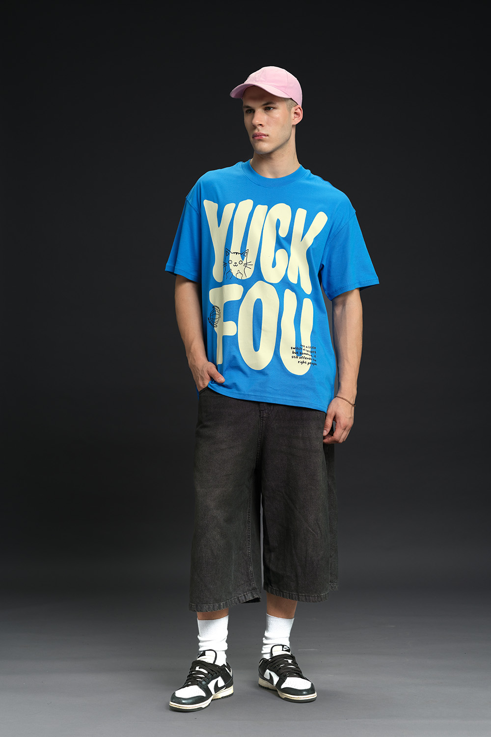 Yuck Fou Blue Oversized T-shirt - BonkersCorner