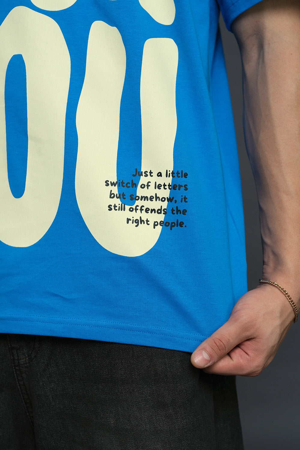 Yuck Fou Blue Oversized T-shirt - BonkersCorner