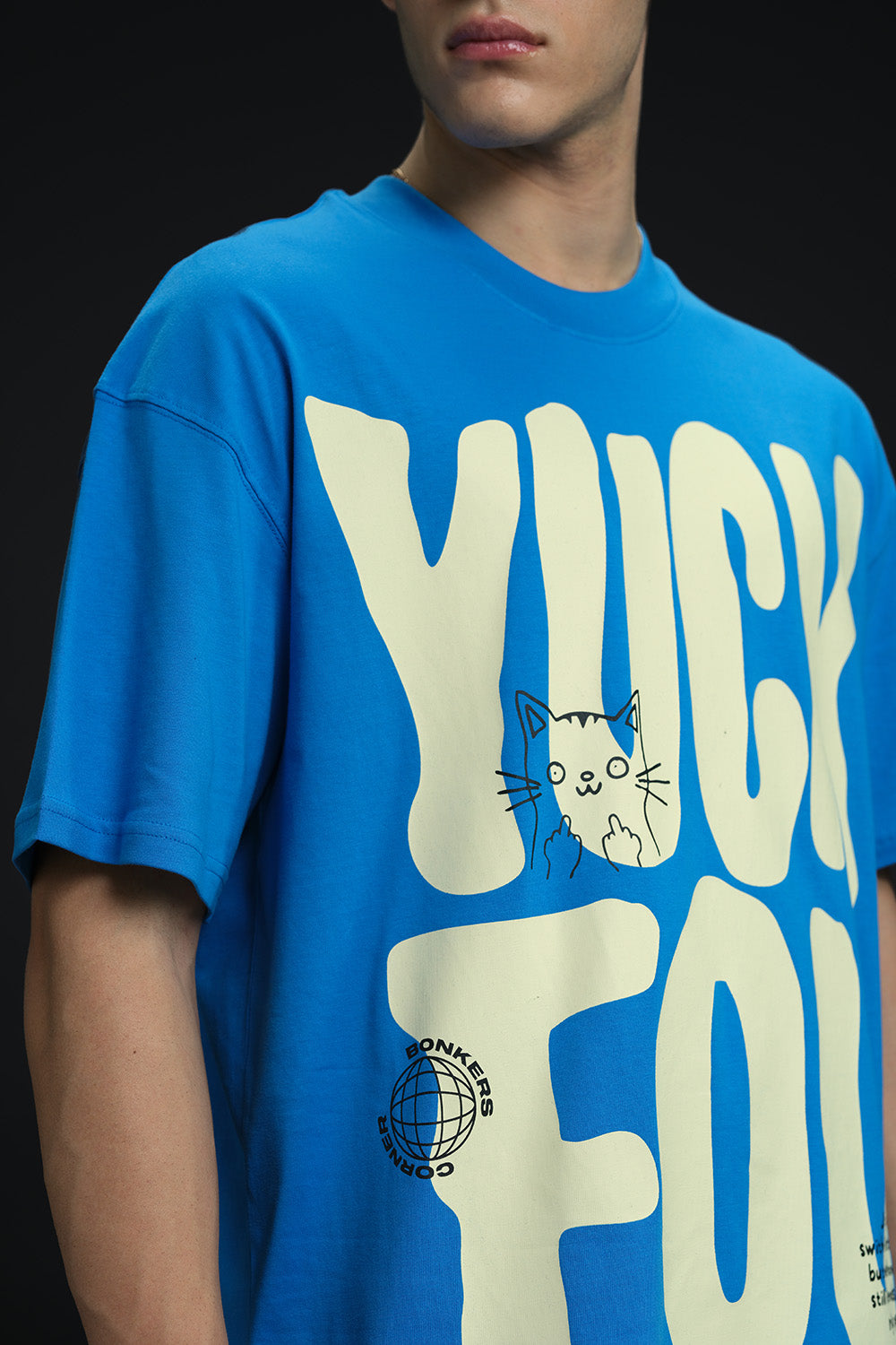 Yuck Fou Blue Oversized T-shirt - BonkersCorner
