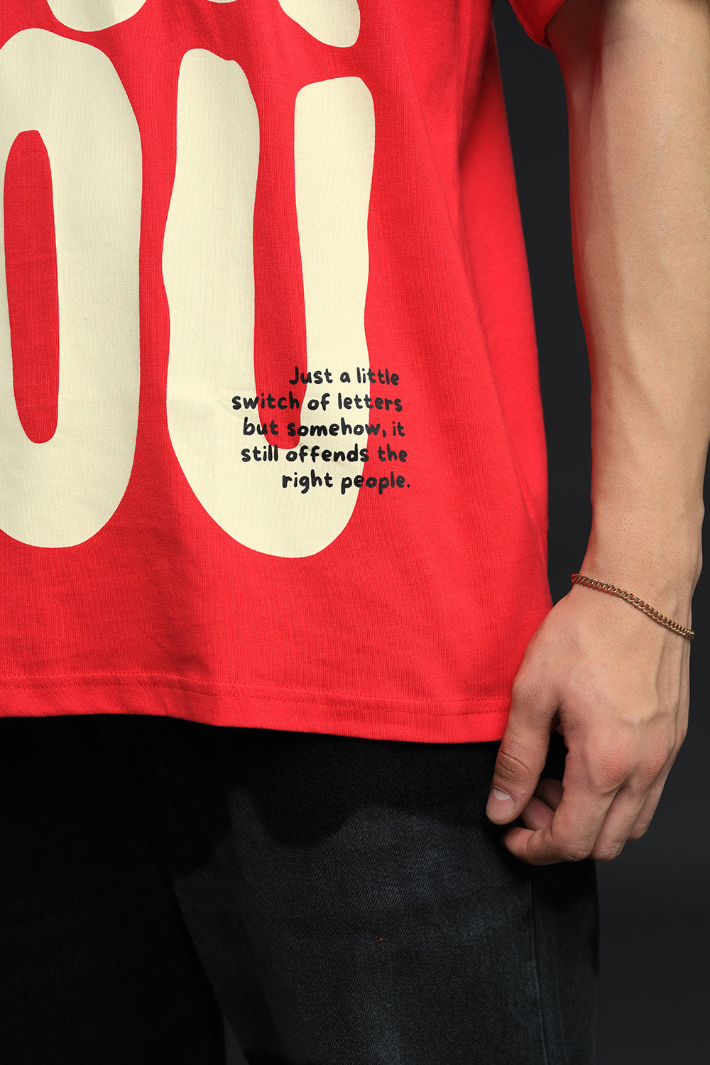 Yuck Fou Red Oversized T-shirt - BonkersCorner