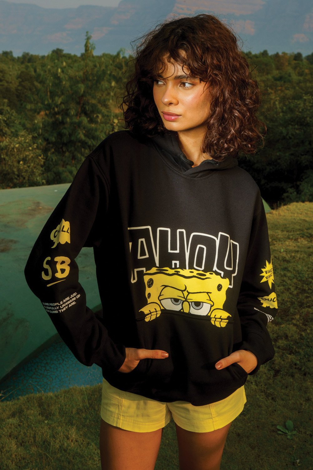 Ahoy Black Hoodie - BonkersCorner