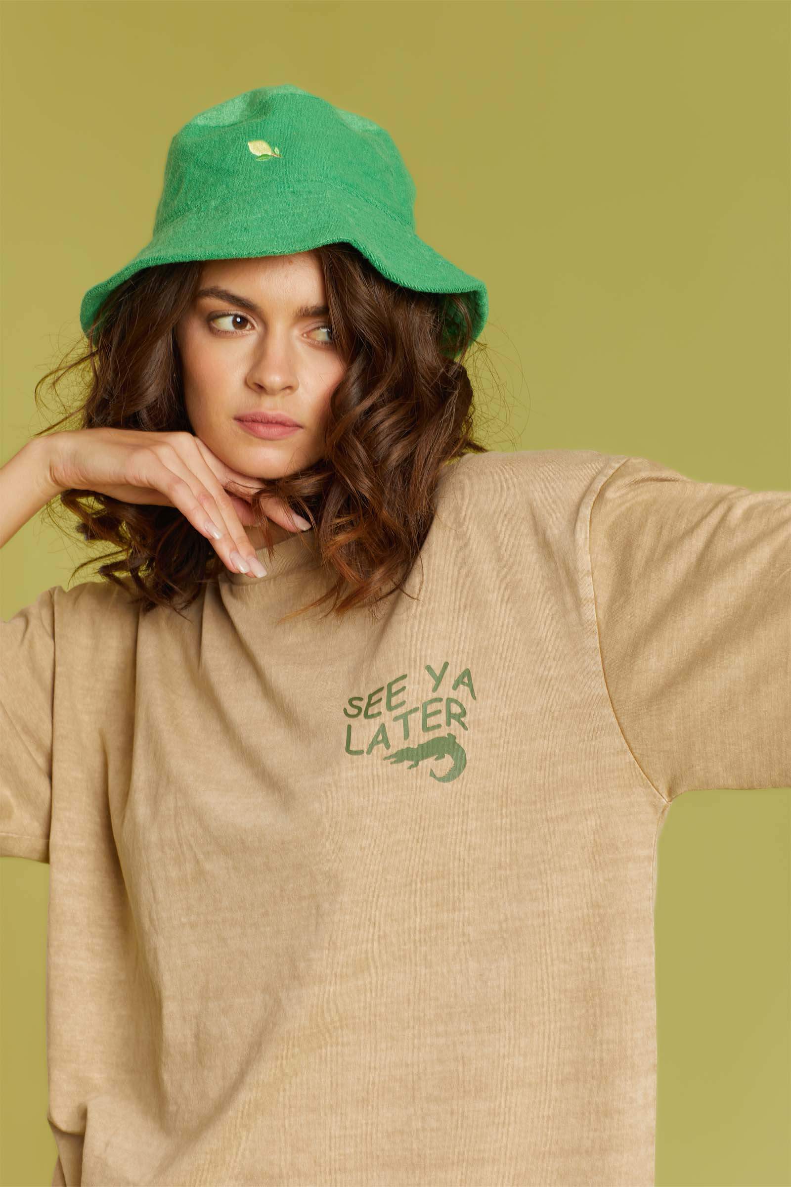 Alligator Faded Effect Oversized T-shirt - BonkersCorner