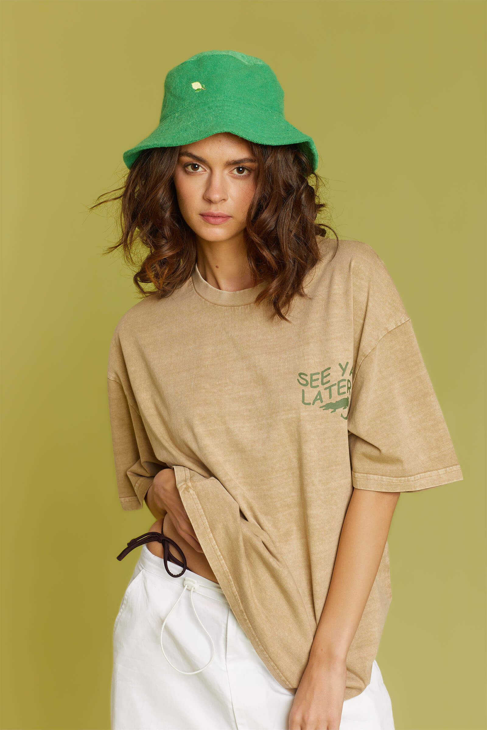 Alligator Faded Effect Oversized T-shirt - BonkersCorner