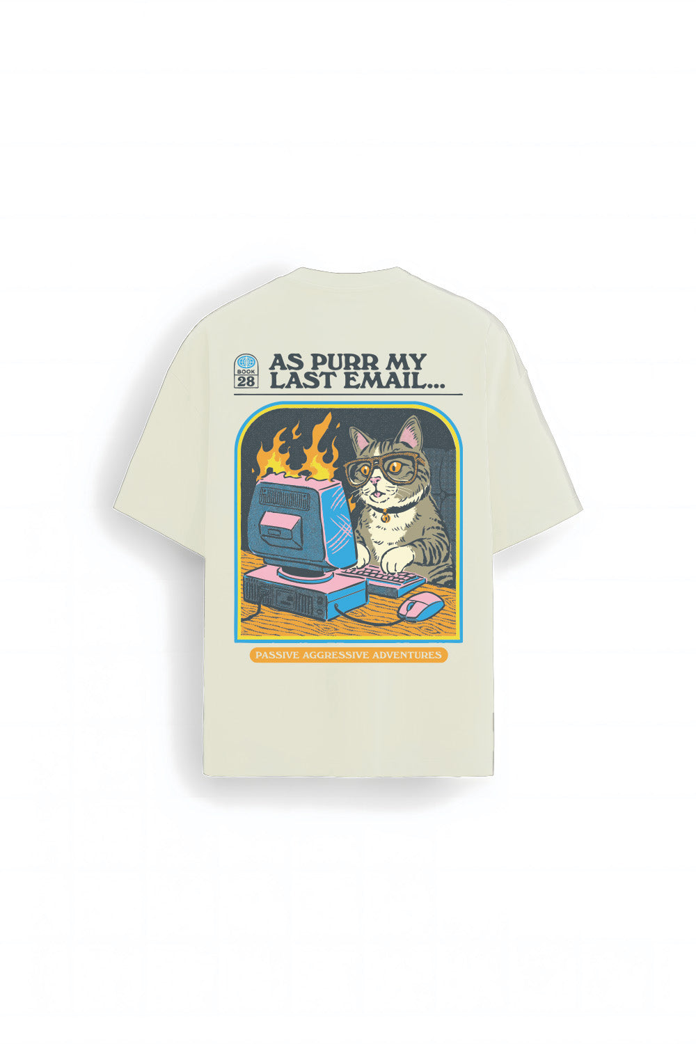 Purred Emails Oversized T-shirt - BonkersCorner