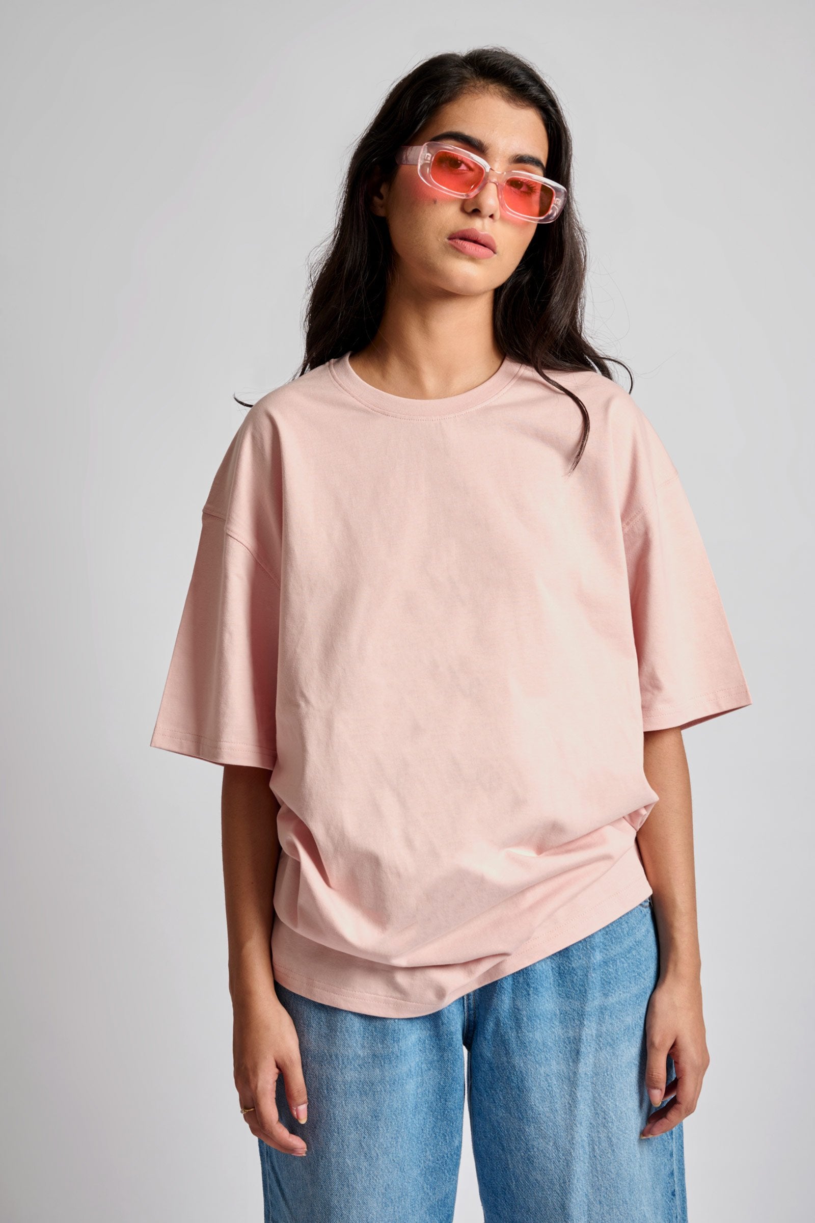 Barely Pink Heavyweight Oversized T-shirt - BonkersCorner