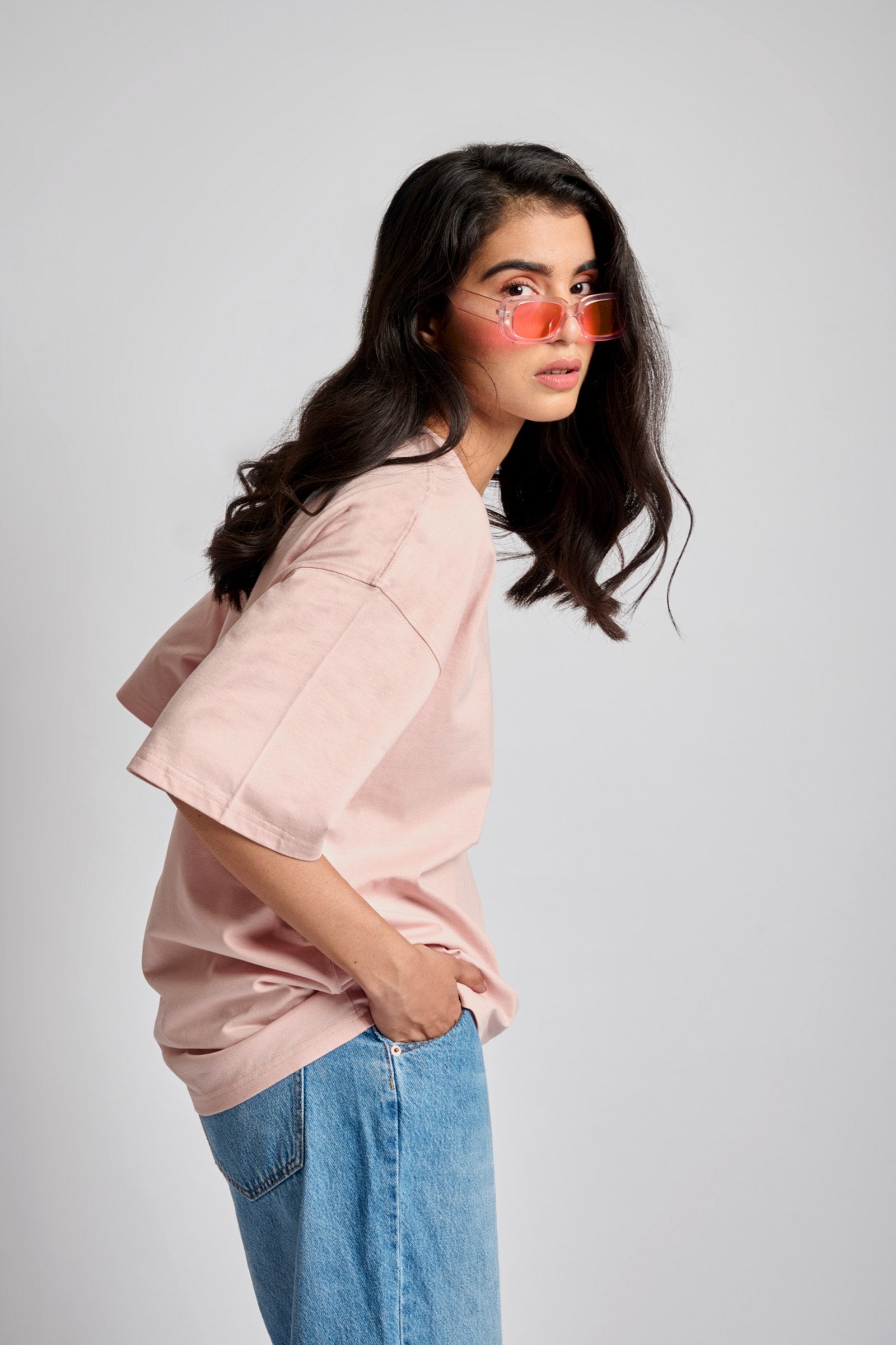Barely Pink Heavyweight Oversized T-shirt - BonkersCorner