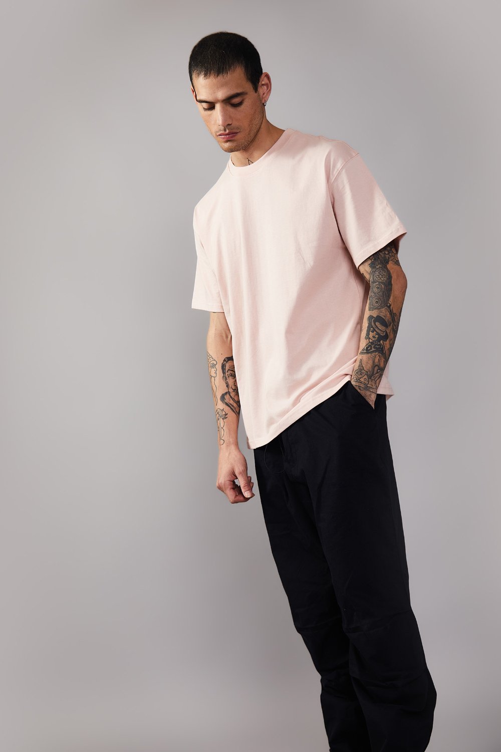 Barely Pink Heavyweight Oversized T-shirt - BonkersCorner