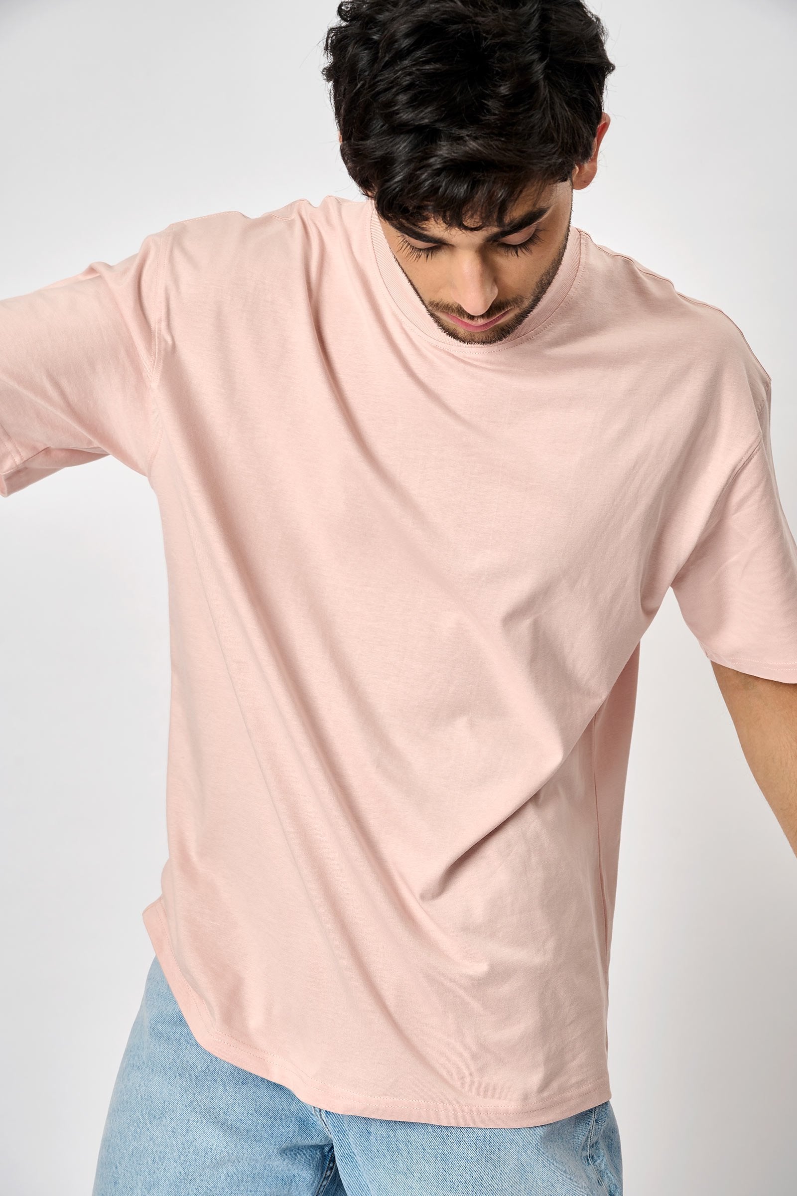 Barely Pink Heavyweight Oversized T-shirt - BonkersCorner