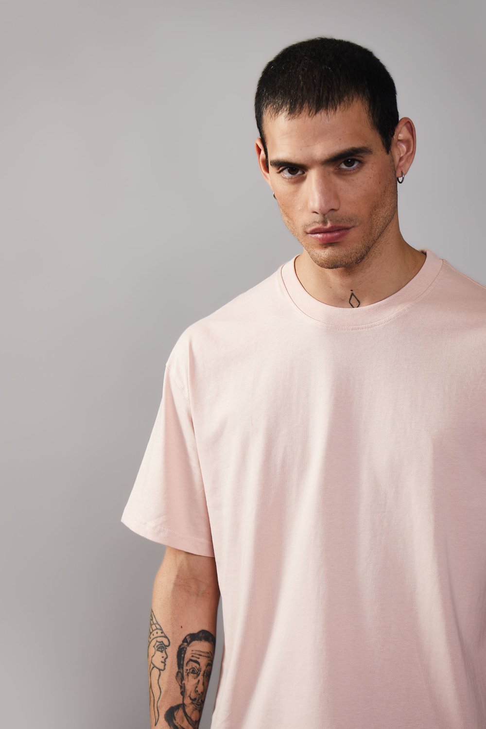 Barely Pink Heavyweight Oversized T-shirt - BonkersCorner
