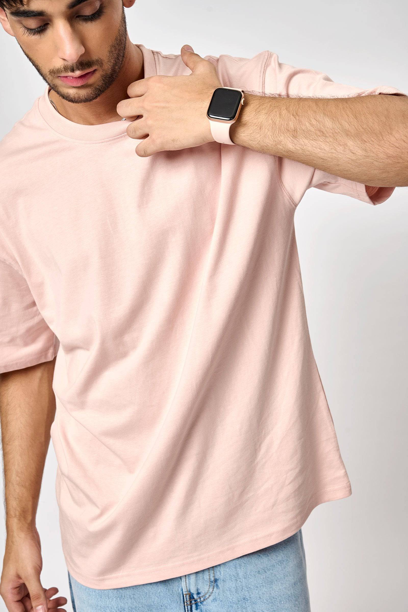 Barely Pink Heavyweight Oversized T-shirt - BonkersCorner