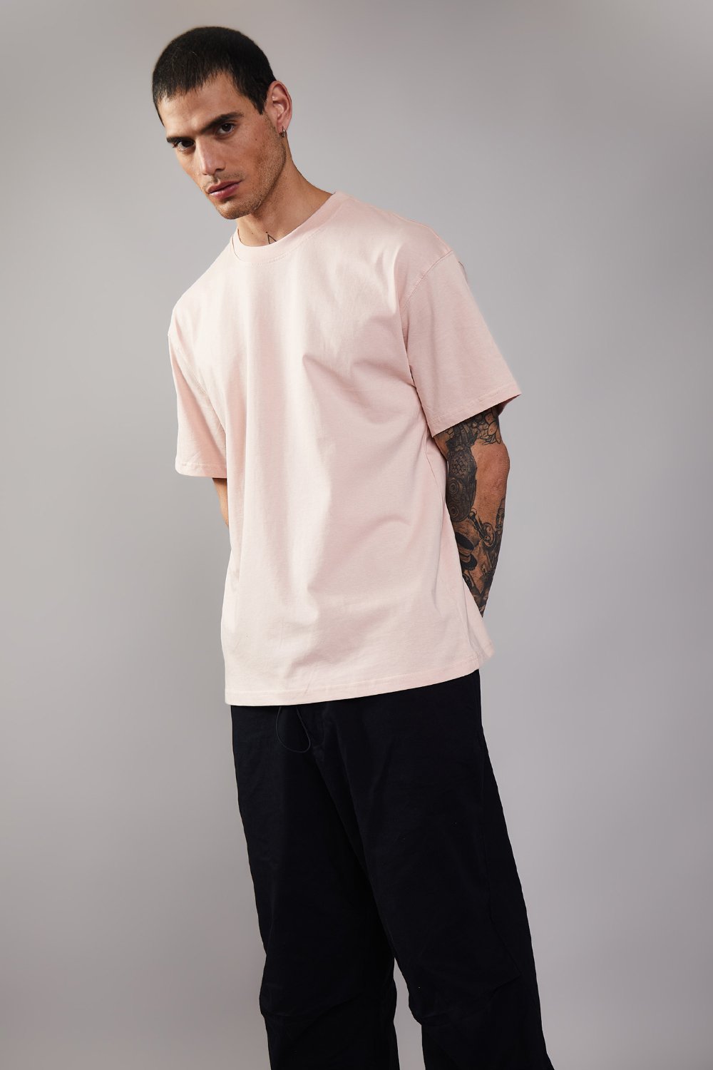 Barely Pink Heavyweight Oversized T-shirt - BonkersCorner