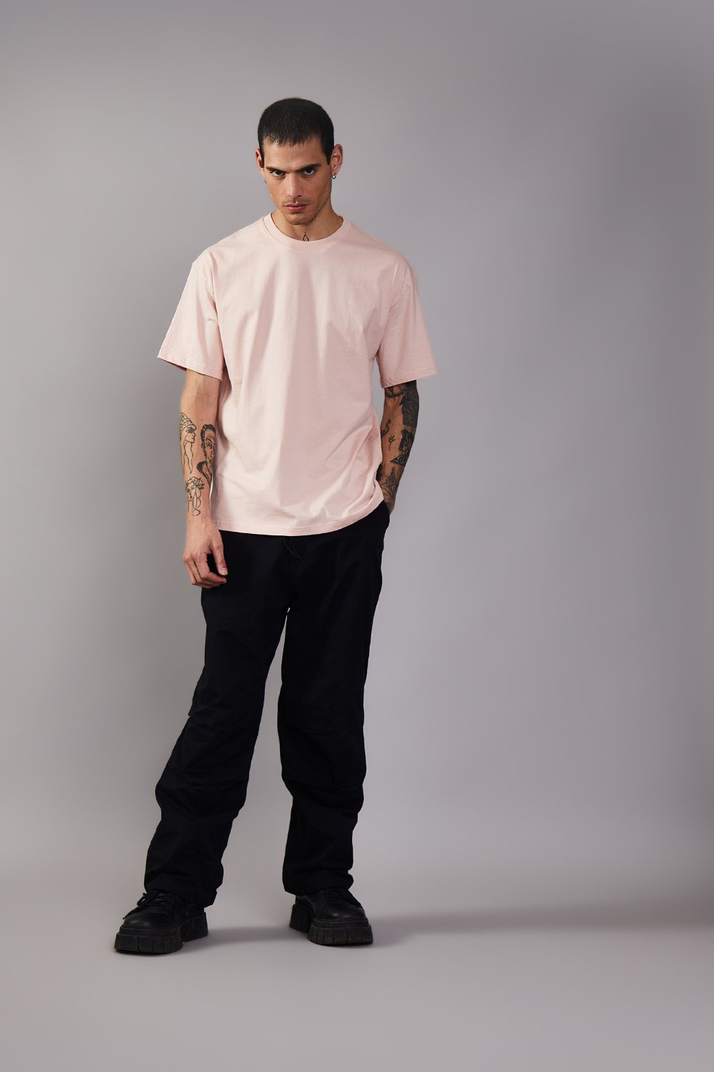 Barely Pink Heavyweight Oversized T-shirt - BonkersCorner