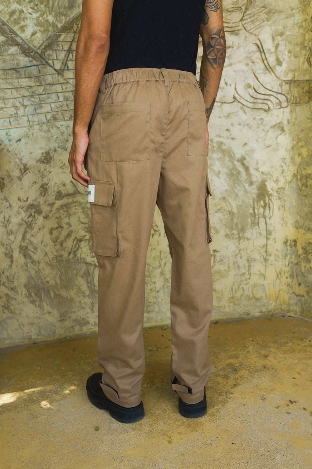 Beige Cargo With Utility Pockets - BonkersCorner