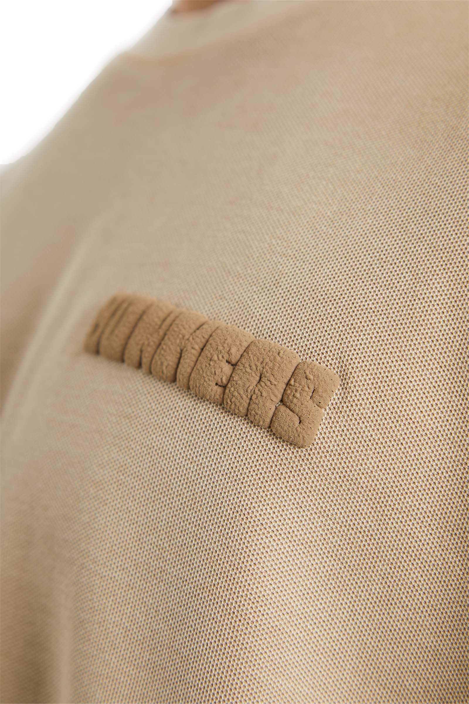 Beige Heavyweight Pique Oversized T-shirt - BonkersCorner