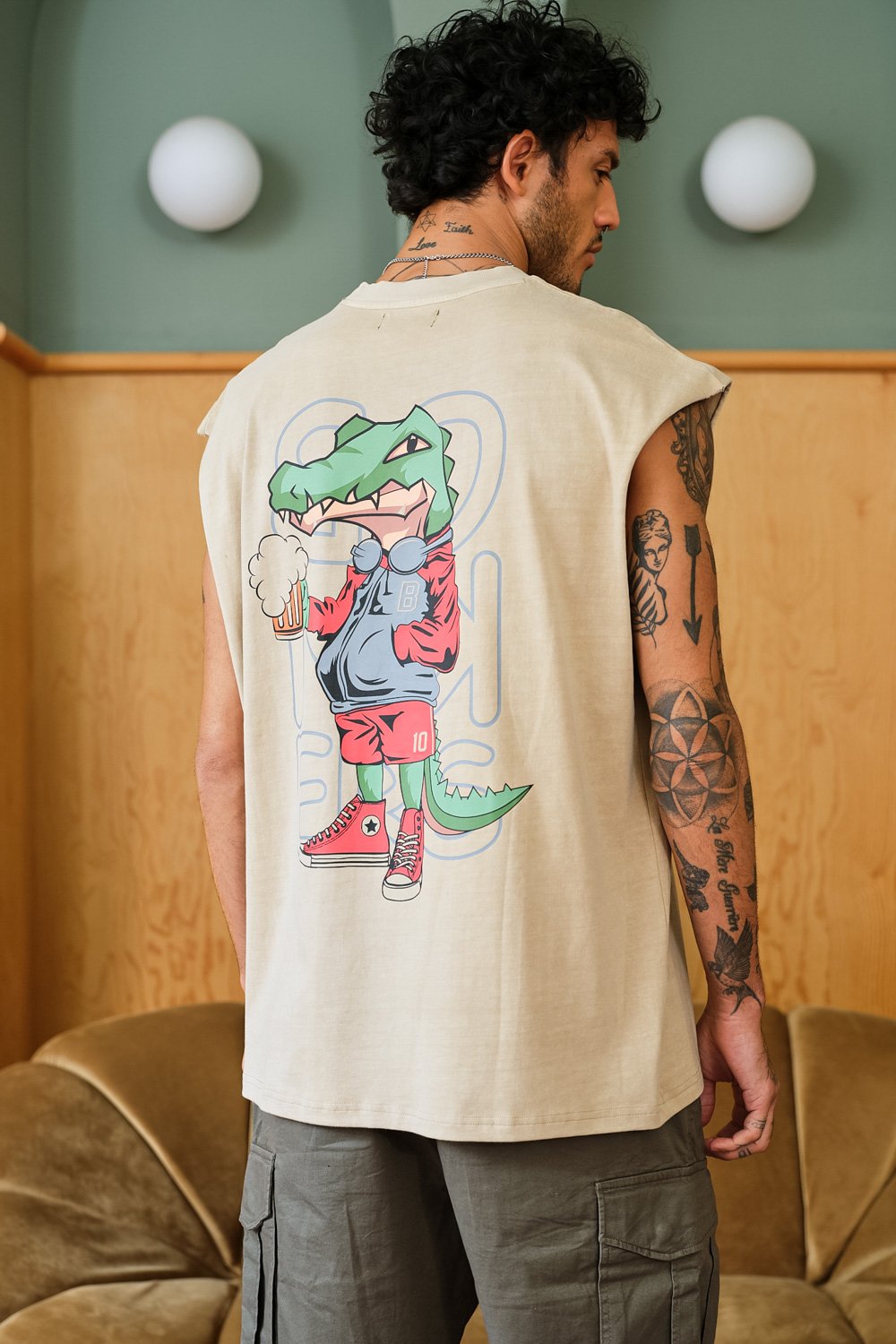 Beige See Ya Later Vest Tank - BonkersCorner