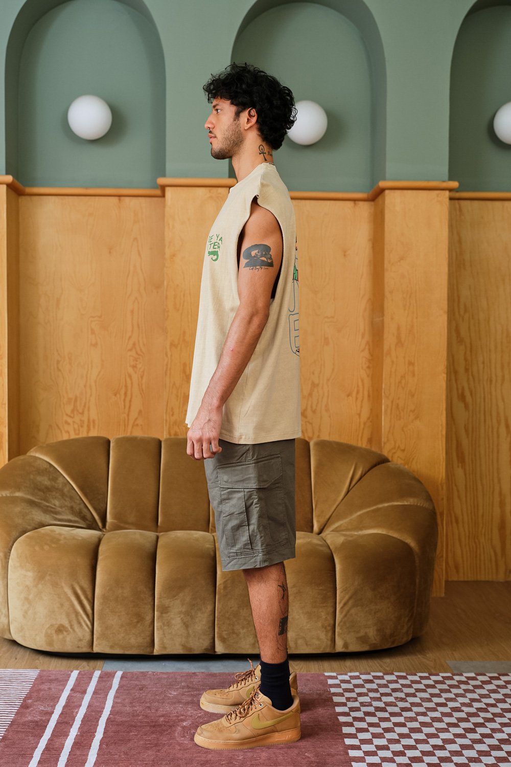 Beige See Ya Later Vest Tank - BonkersCorner