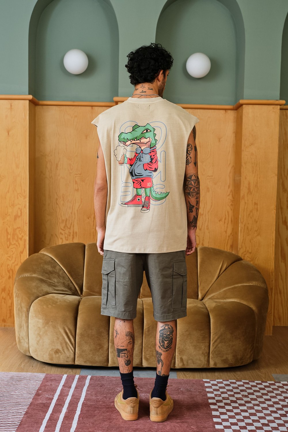 Beige See Ya Later Vest Tank - BonkersCorner