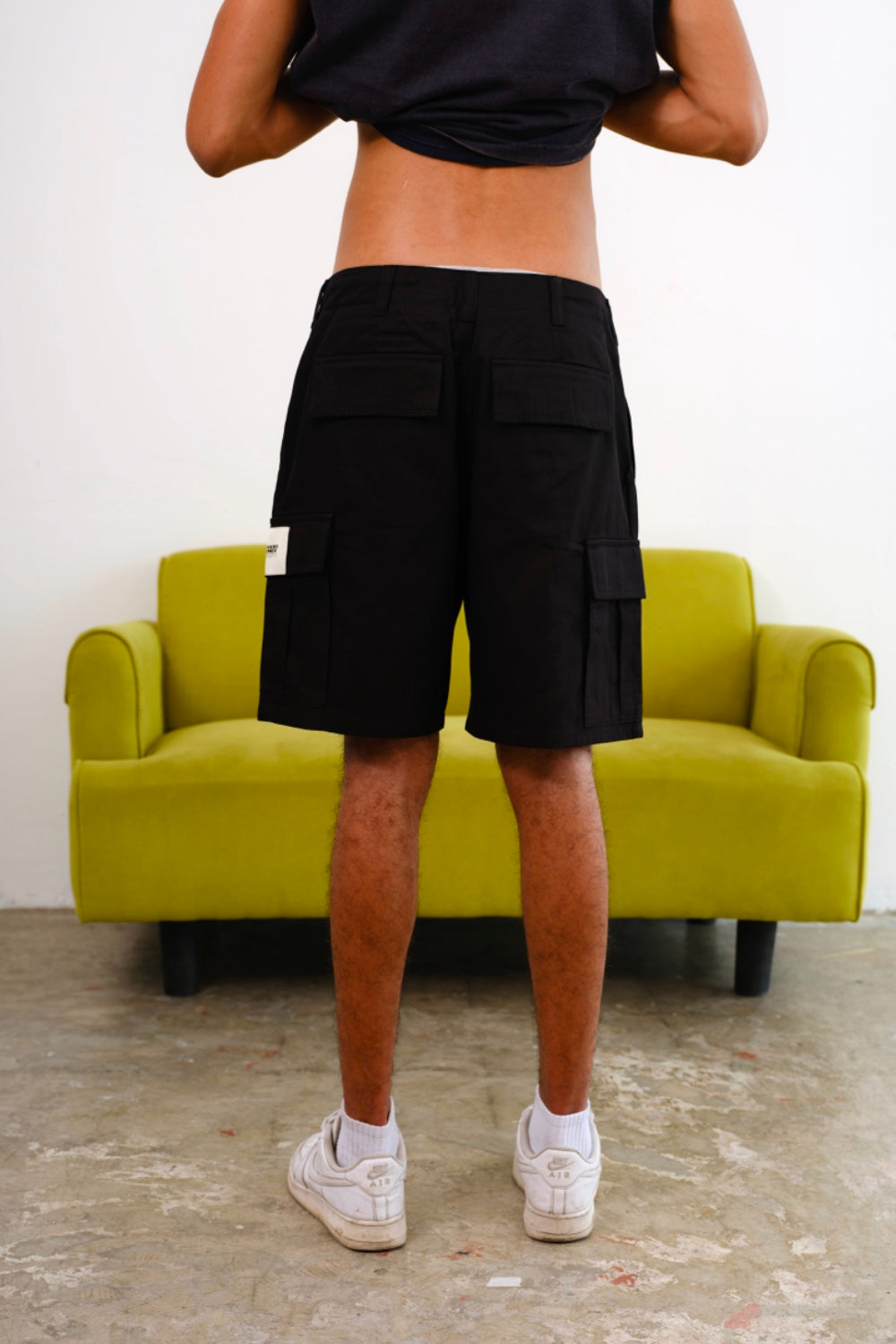 Black Authentic Utility Shorts - BonkersCorner