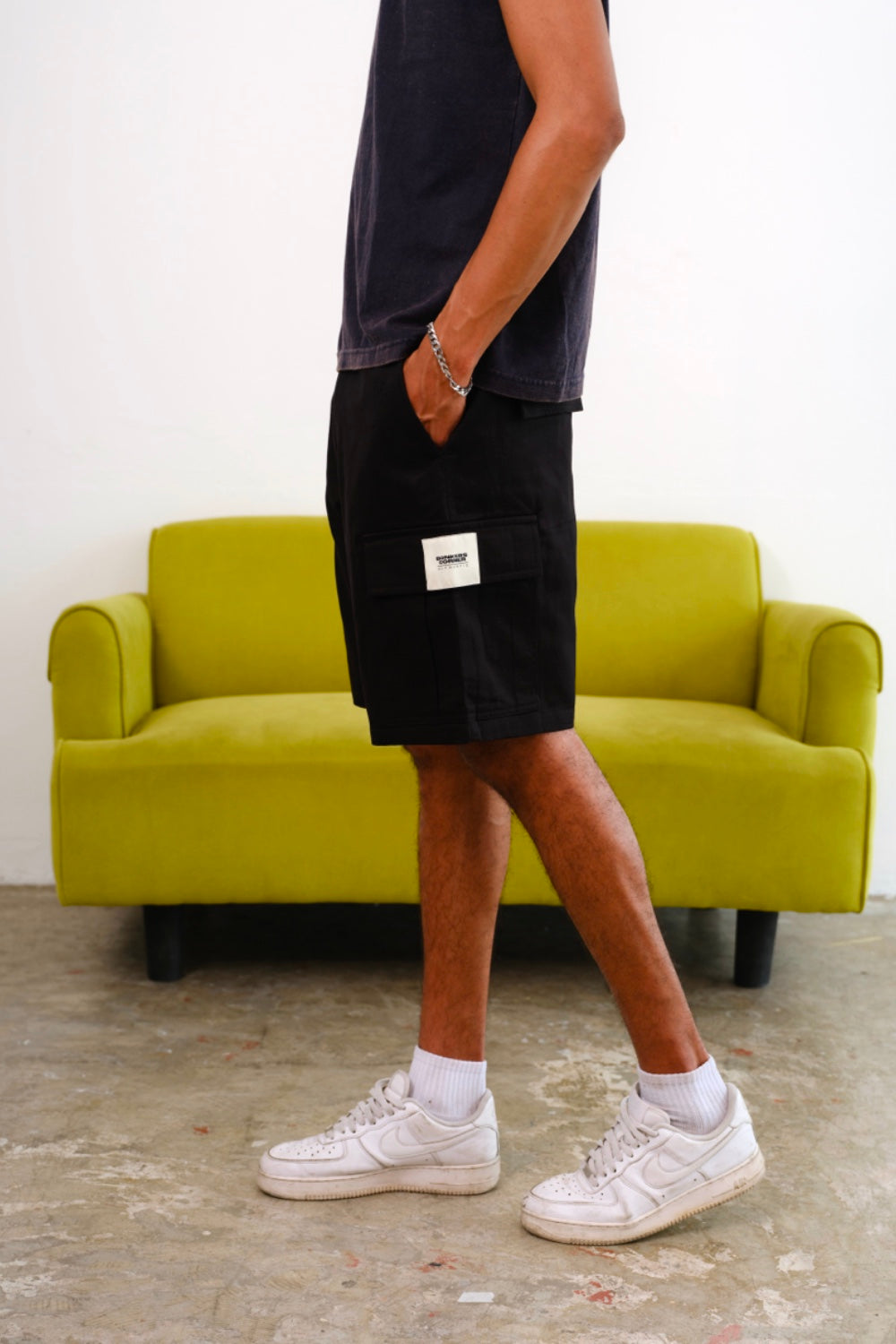 Black Authentic Utility Shorts - BonkersCorner