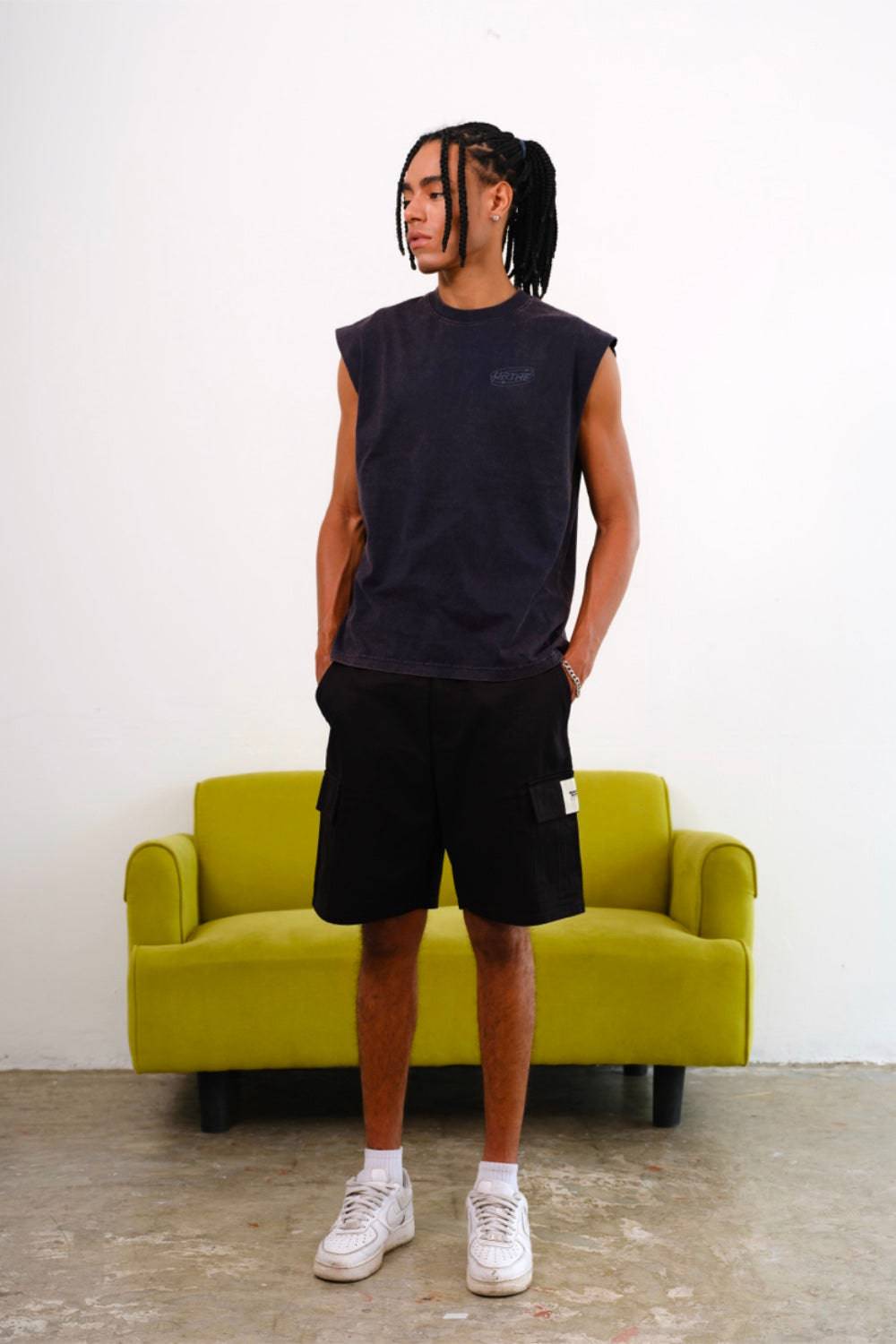 Black Authentic Utility Shorts - BonkersCorner