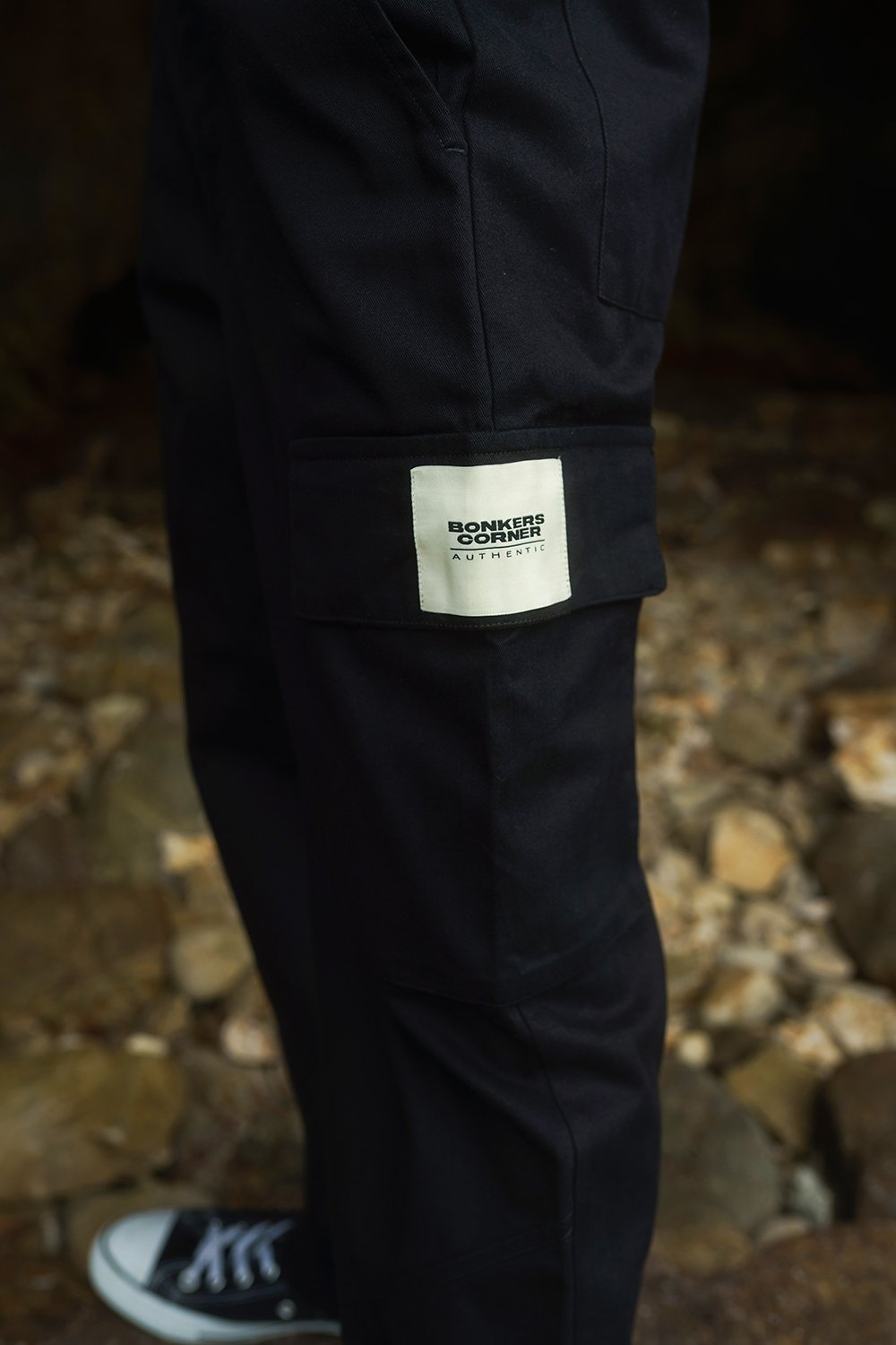 Black Cargo With Utility Pockets - BonkersCorner