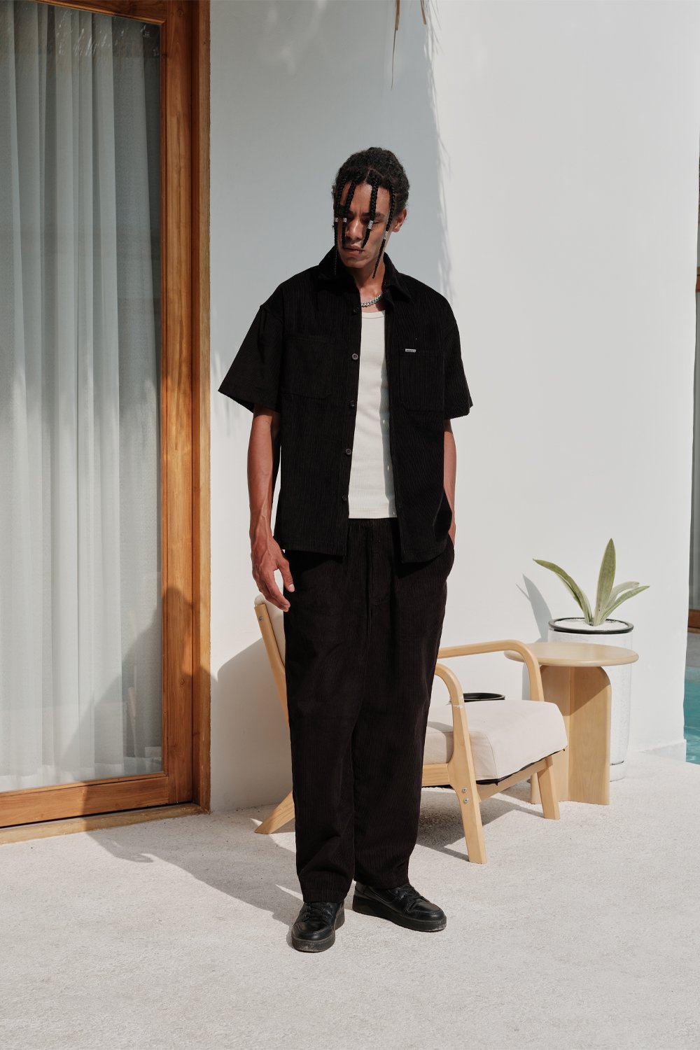 Black Corduroy Pants - BonkersCorner