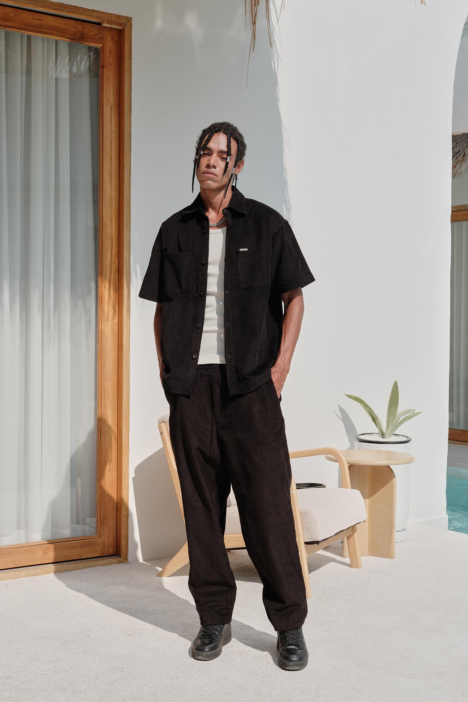 Black Corduroy Shirt - BonkersCorner